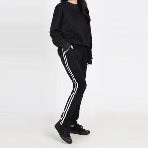 여자 기모 옆두줄 맨투맨 일자 상하 트레이닝 세트