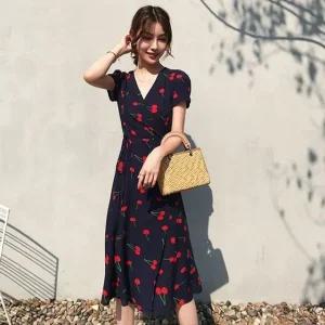 브이넥 바캉스 여름원피스 휴양지원피스 바캉스룩 (WFK1D9K)