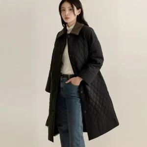 [66-120] 아룬 4온스 퀄팅 카라 코트
