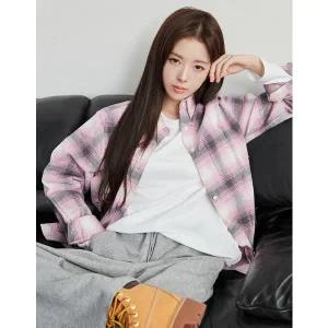 지오다노 NEW [노정의] 여자 긴팔 플란넬 체크 셔츠 05345911 782253