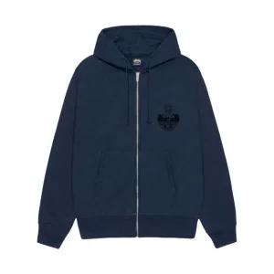 [정품] 스투시 빌트 투 라스트 후드 집업 네이비 Stussy Built To Last Zip Hoodie Navy 768670