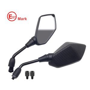 범용 10mm 바이크 오토바이 백미러 블랙 스쿠터 모토 사이드 klx 250 fz cf moto x8 jawa vespa nmax