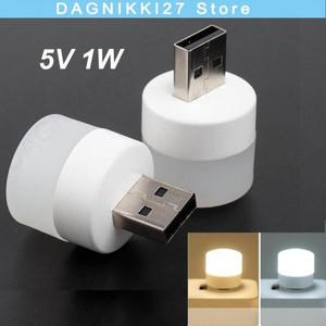 5V USB 책 독서등 포켓 미니 LED 야간 조명 플러그 캠핑용 보조배터리 충전 소형 원형 보호 램프 V27