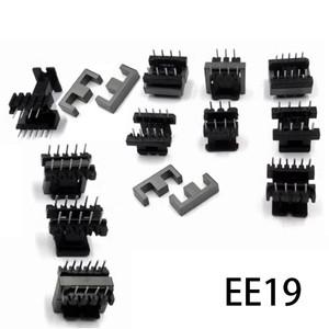 EE19 33 34 44 55 46 핀 67810P Mn-Zn PC40 수직 수평 변압기 페라이트 마그네틱 코어 코일 이전 보빈