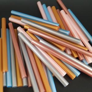 진주 광택 핫멜트  스틱 금속 혼합 색상 스트립 팅커링 장식 DIY 왁스 씰 7x100mm 50 개