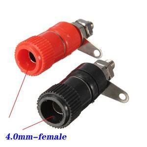 레드 블랙 JS-910B 앰프 클램프 코너 바인딩 포스트 바나나 플러그 부시 브래킷, 4mm