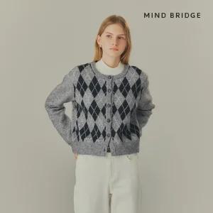 (택가 99,000) 마인드브릿지 여성 아가일자카드가디건 MYCD7204