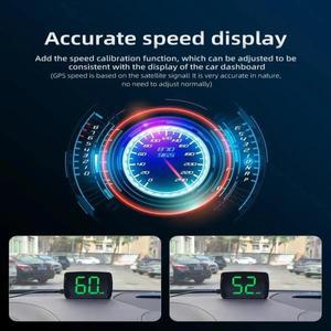 Y03 자동차 GPS HUD 헤드 업 디스플레이 범용 디지털 속도계 프로젝터 Km/h 큰 글꼴 측정기 전자 부품