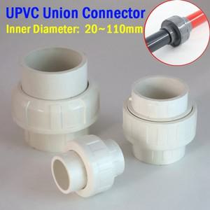 I.D 20 ~ 110mm PVC 파이프 유니온 커넥터 Tubo 수족관 물고기 손으로 조종하는 무선 탱크 튜브 조인트 가