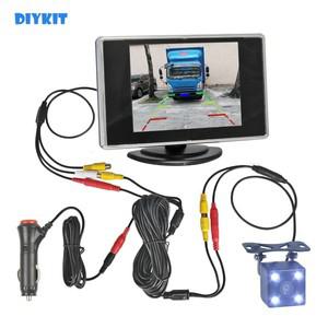2In1 자동차 주차 시스템 키트 3.5인치 TFT LCD 컬러 후방 디스플레이 모니터 방수 후진 백업 카메라