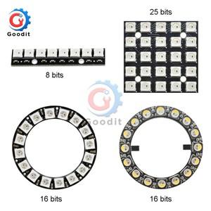 LED PCB 보드  WS2812 RGB SK6812 5050  8 비트  16 25 5x5 픽셀 패널 매트릭스 스크린  IC 모듈