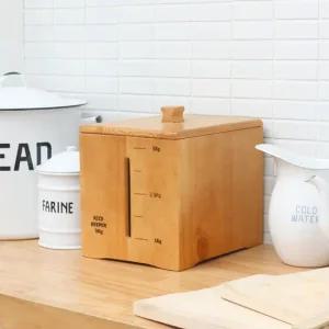 내츄럴 원목 쌀통 보관함 5Kg 잡곡통 쌀독