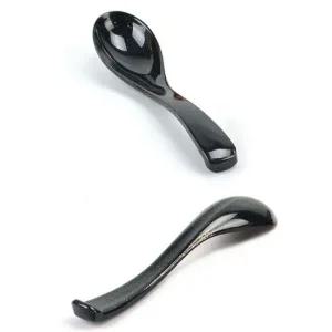 멜라민 라면 우동 국물 스푼 수저 15cm 4호 검정