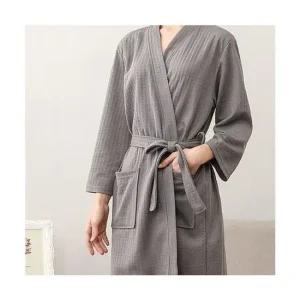고급 무드 샤워가운 편안한 수면가운 스파 로브 여름용 가운 부드러운 면소재 샤워가운