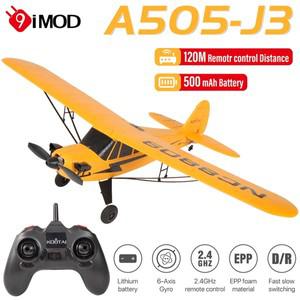 초보자용 고정익 항공기 모델 호환 9IMOD A505 J3 RC 비행기 리모컨 EPP 3D/6G 3CH 체중계 2.4GHz