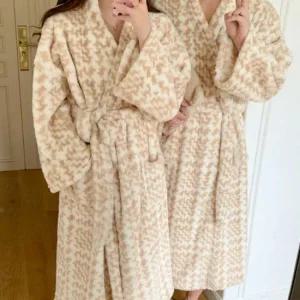 포근한 수면 잠옷 로브 가운 극세사 샤워 커플 샤워가운 호텔가운 잠옷가운 극세사