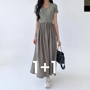[하프클럽/]롱원피스 슬림 데일리 가성비 데일리원피스  봄