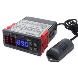 STC-3028 LED 디지털 온도 습도 컨트롤러 가정용 냉장고 조절기 조습기 DC 12V 24V