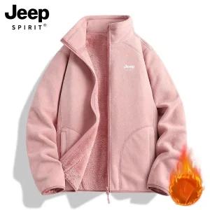 JEEP SPIRIT 남녀공용 아웃도어 후리스자켓 가을 겨울 두꺼운 집업 재킷