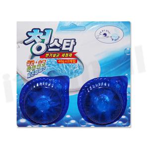 청스타 변기 살균 세정제 40g 2P 찌든때 악취 소독 제거 정화조 청소