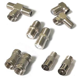 TV-안테나 동축 케이블 RF RCA PAL FPU 유럽형  안테나 선 연장 연결 변환 젠더 커넥터 잭 분배기