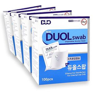 듀올스왑 100매입 4박스 알콜 상처 소독 솜 국산 알콜스왑