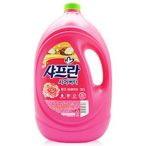 엘지생활건강 샤프란 시어버터 섬유유연제 핑크 센세이션 3.1L