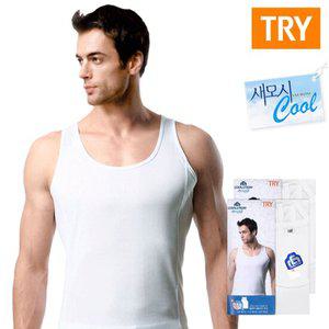 [TRY] 남성 새모시 쿨런닝 국내생산 민소매 남자런닝 2매세트