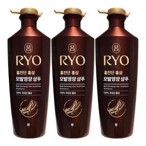 려 홍진단 홍삼 영양 샴푸 820mL x 3개