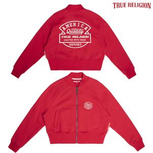[트루릴리전][TRUE RELIGION] 오버사이즈 져지 블루종 자켓 레드