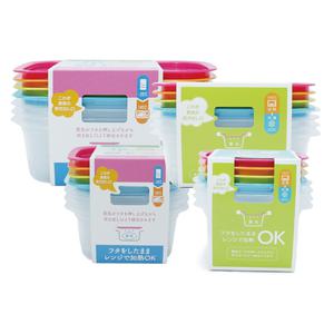 일본 이노마타 라쿠친팩 모모쿠 찬통 밀폐용기 4Pack 270ml 원형 사각 400ml 850ml 4종