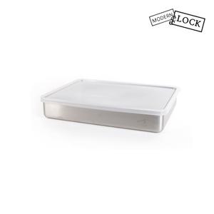 모던앤락 스텐 소분 용기 2000ml 납작한 반찬통