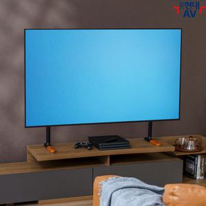 FS42-48F-02 대형 TV 거실장 스탠드, 90인치/60kg 이내 호환, 이젤 디자인, 한글 설치안내서 제공