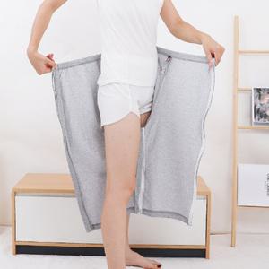 환복 편한 개방형 반바지 수술 후 환자용 지퍼 오픈형 바지