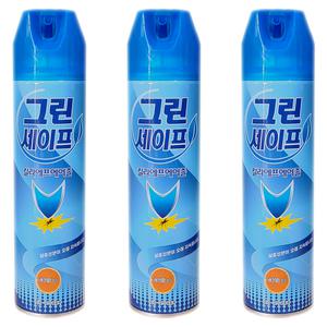 일명제약 그린세이프 킬라에프 에어졸 레몬향 400ml x 3개 모기약 파리약 스프레이 벌레 퇴치 캠핑 차박