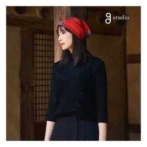 지스튜디오 [44 55만][ 89 900] 실크코튼 골지5부 카울넥 3종