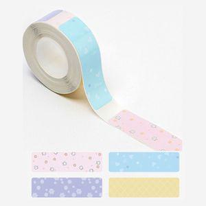 무선 미니라벨프린터 LP90전용 디자인라벨지 패턴4종(50X14mm 150라벨/1롤)