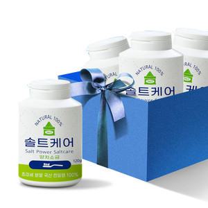 [오리지널픽_해피테라스] 초미립자 천일염 양치 소금 120gx4개