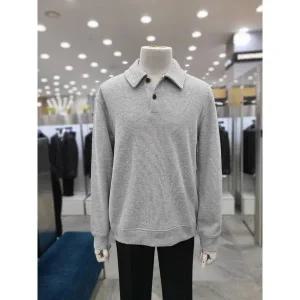 [앤드지]면 혼방 카라넥 맨투맨티 BZE4TT1103GR_DJ