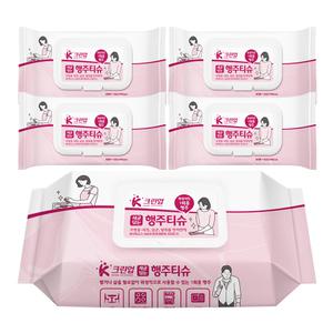 K크린업 세균닦는 행주티슈 80매x5개 1회용 부직포 위생행주 청소물티슈