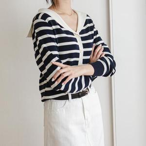 여자 스웨터 SS 세일러카라 포멀룩 가디건_3