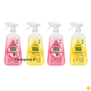 자연퐁 뿌려쓰는 주방세제 750ml 레몬향 애플향 4개