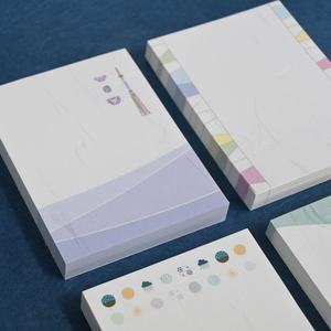 한지메모지 100매 (8 x 10.6cm) 외국인선물 여행 기념품 한국 일러스트