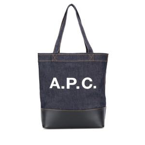아페쎄 A.P.C 악셀 토트 백 Axelle tote bag 데님 로고 블랙 숄더백 남녀공용
