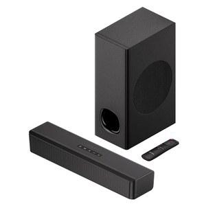 서브우퍼, HDMI ARC /블루투스 5.0 /옵티컬 /AUX /RCA 연결, 리모컨, 조절식 베이스, 벽면 장착형 u2013 P15, 140W, 16인치, 블랙 포함 TV용 컴팩트 사운드