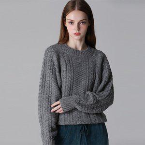 [르오트]폭스퍼 블렌디드 크로쉐 울 니트 사이즈 44 88까지_P377604863