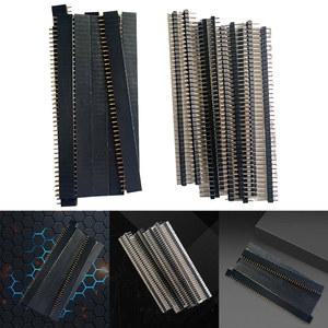 아두이노 DIY 키트용 스트레이트 암 소켓 핀 헤더 스트립, PCB JST 커넥터 2 54MM, 40 핀, 20