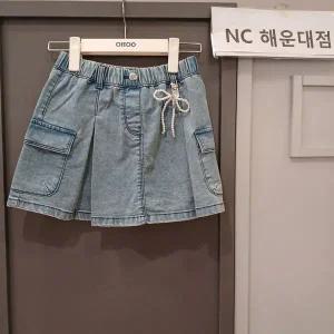 [보리보리/오후]키링세트  부드러운  카고 데님스커트 OHWH25353
