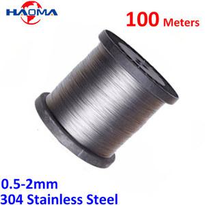멀티 스트랜드 304 스테인레스 스틸 와이어 로프, 7x7 구조 직경 0.5mm-2mm, 소프트 파인 의류, 행잉 랙 빨랫줄, 100M
