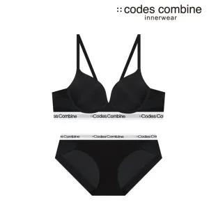 [코데즈컴바인이너웨어](강남점)노와이어 더블윙   블랙 브라세트(CDWBR153BK+CDWBP153BK)